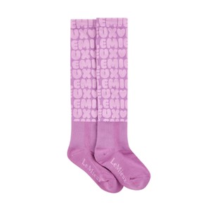 LeMieux LeMieux Footsie Socks in Bubble Font Fondant
