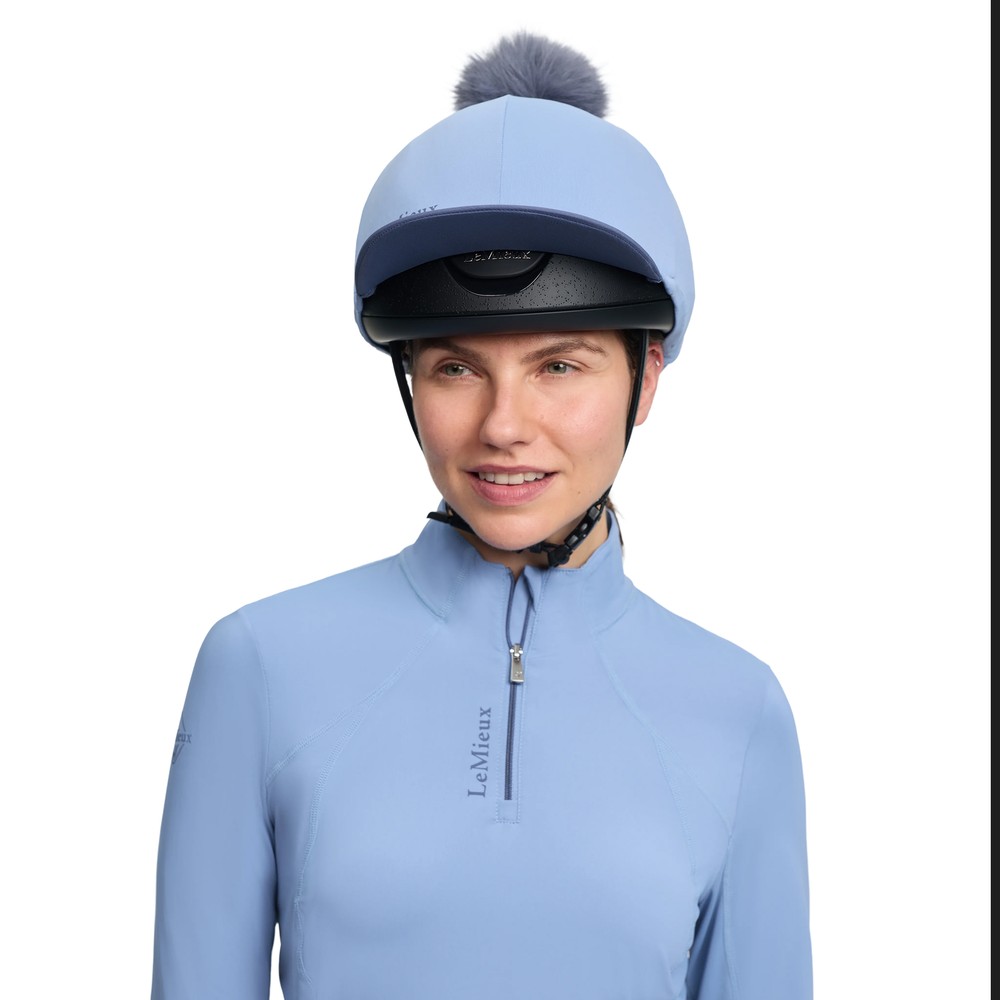 LeMieux Classique Pom Hat Silk Blue