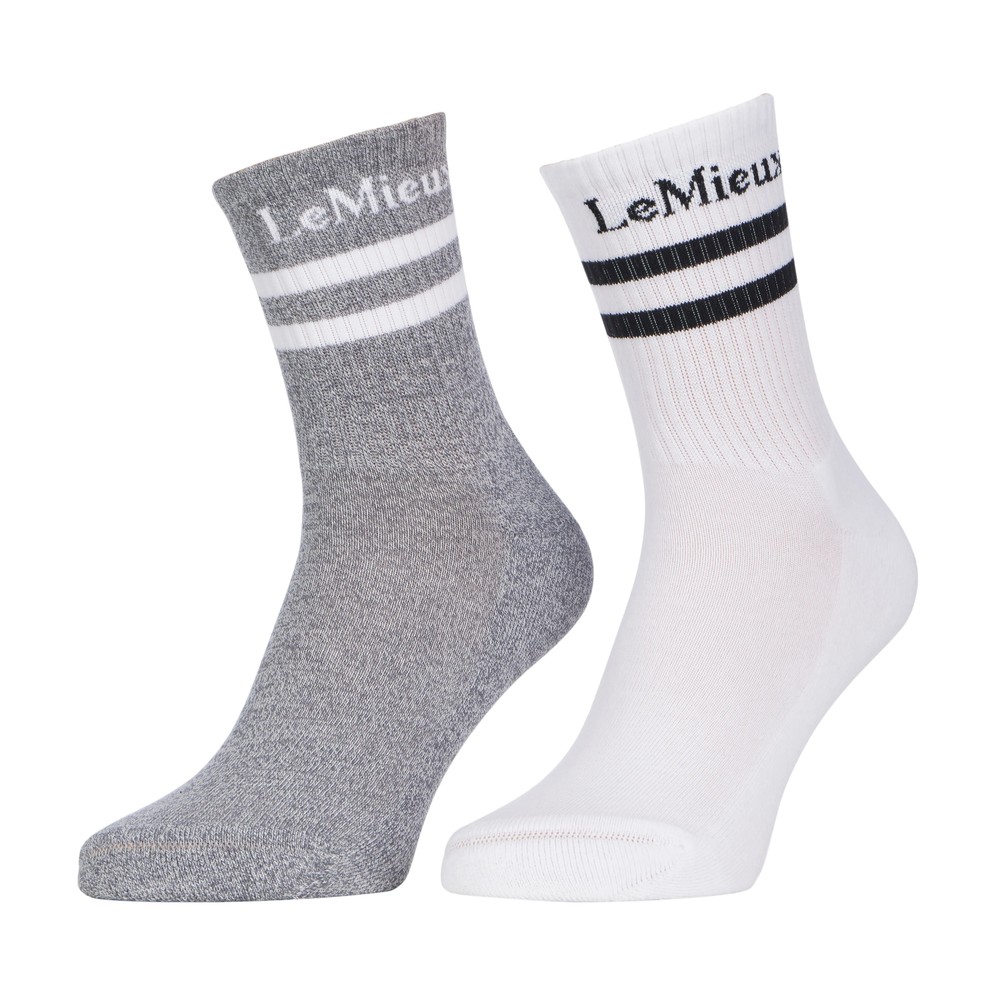 LeMieux LeMieux Crew Socks 2 Pack in White
