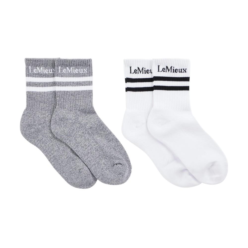LeMieux Crew Socks 2 Pack White