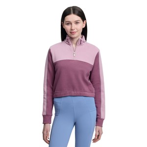 LeMieux LeMieux Young Rider Cropped Kate Quarter Zip Sweatshirt in Mallow