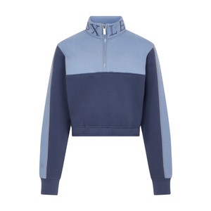 LeMieux LeMieux Young Rider Cropped Kate Quarter Zip Sweatshirt in Shadow