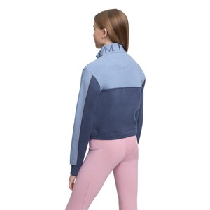 LeMieux LeMieux Young Rider Cropped Kate Quarter Zip Sweatshirt in Shadow