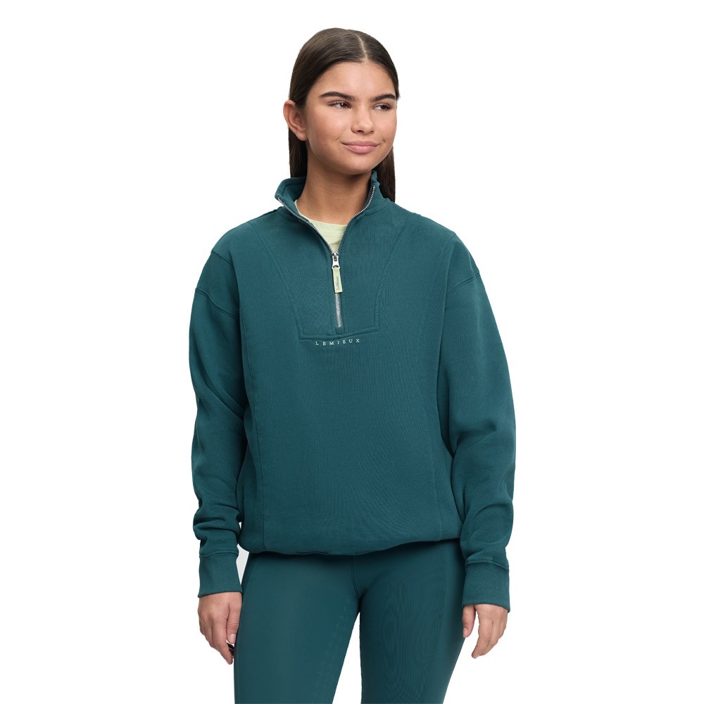 LeMieux Young Rider Vianne Quarter Zip Top Green