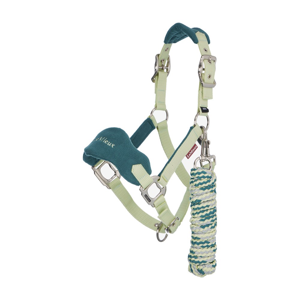LeMieux Mini Vogue Fleece Headcollar and Leadrope Set Green