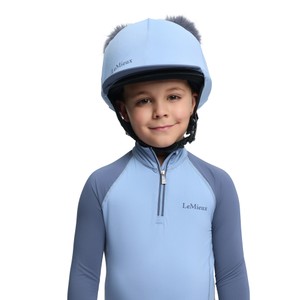 LeMieux LeMieux Mini Double Pom Hat Silk in Powder Blue