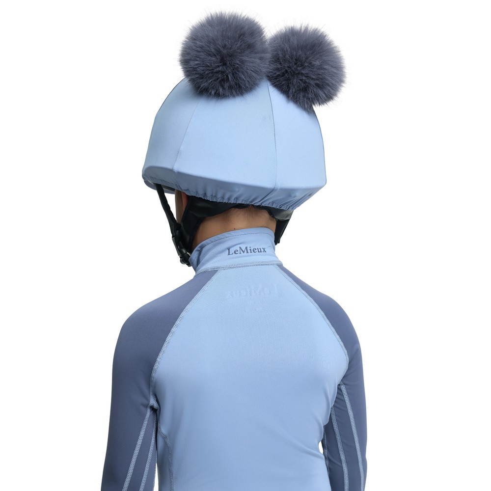 LeMieux Mini Double Pom Hat Silk Blue