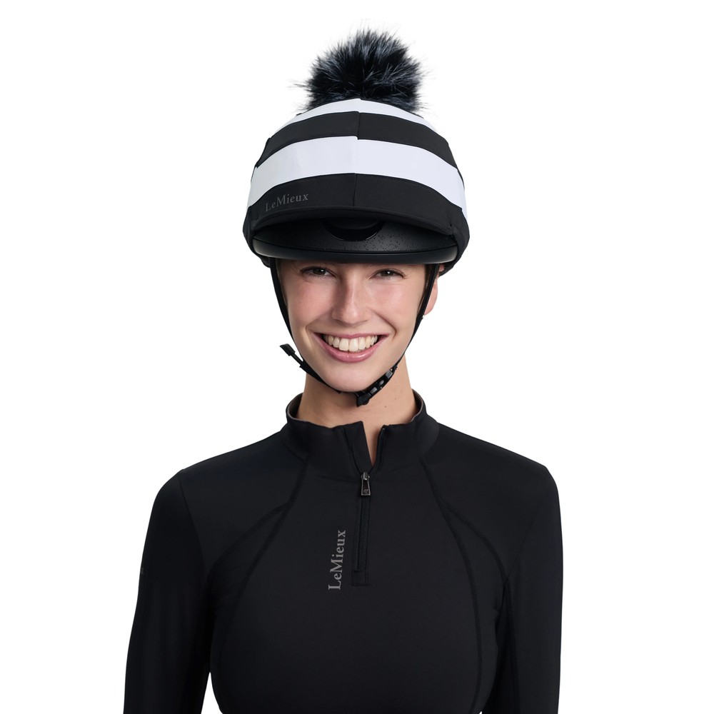 LeMieux Derby Pom Hat Silk Black