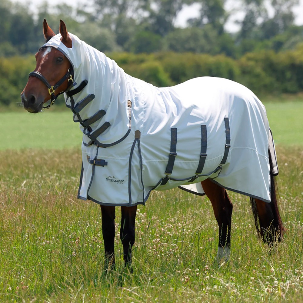 Shires Shires Highlander Plus Sweet-Itch Combo Fly Rug in Air Force