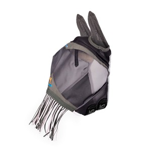 Shires Shires Air Motion Fly Mask with Ears and Fringe in Khaki
