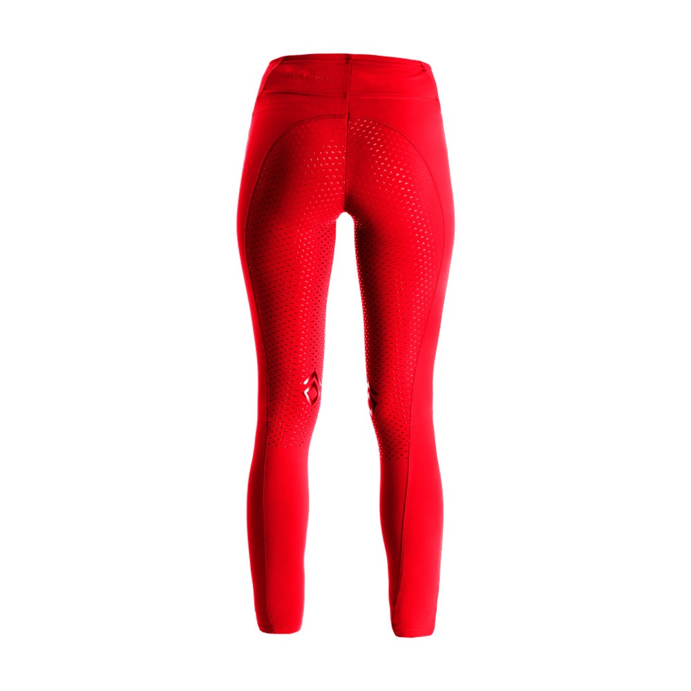Aztec Diamond Core Legging Full Seat Grip Riding Tights Red