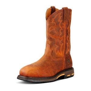 Ariat Ariat Mens Workhog Wide Square Steel Toe Work Boot in Toast