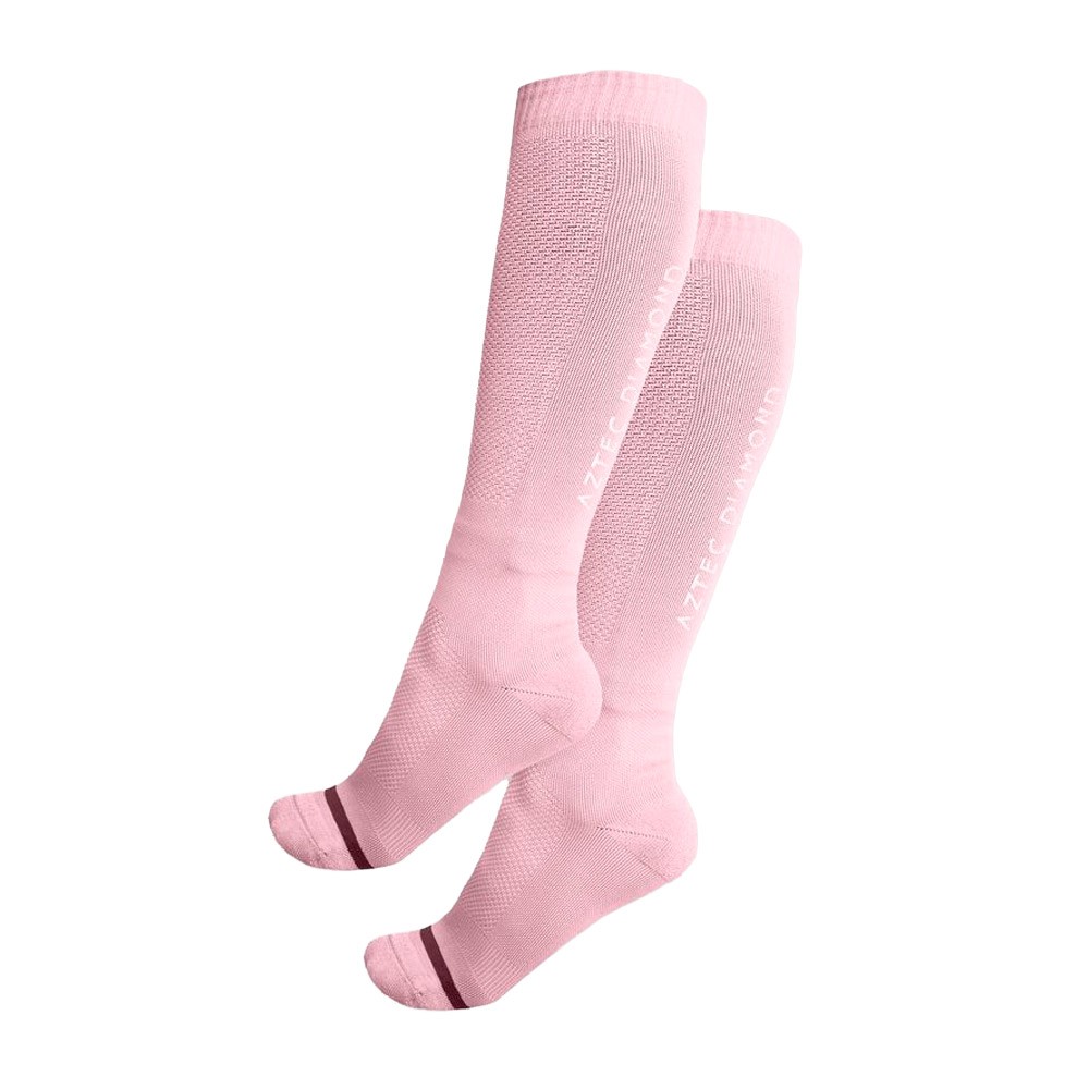 Aztec Diamond Young Rider Sock Twin Pack Pink