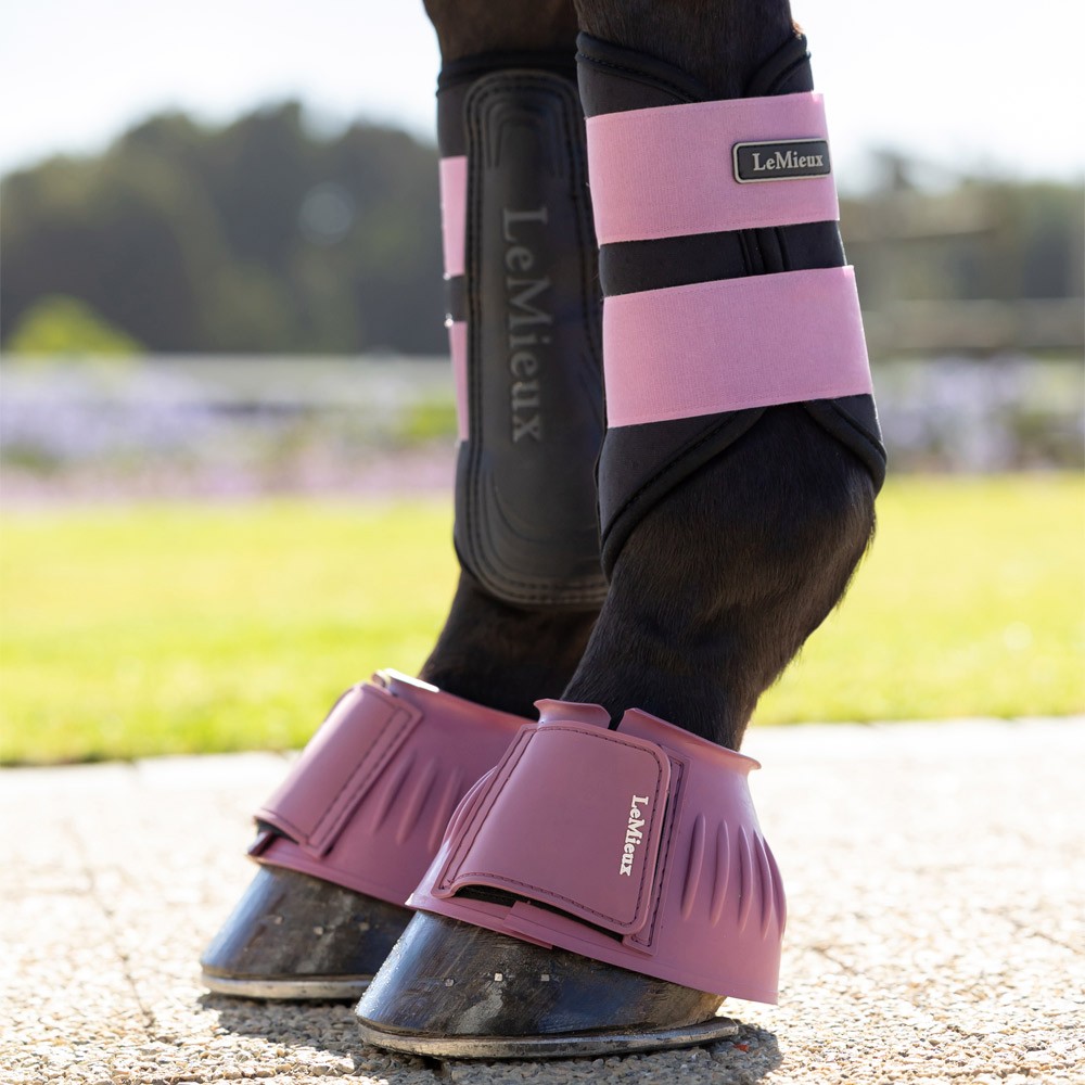 LeMieux Rubber Bell Boots Pink