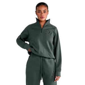 Aztec Diamond Aztec Diamond Sporting Goods Half Zip Sweater in Fern