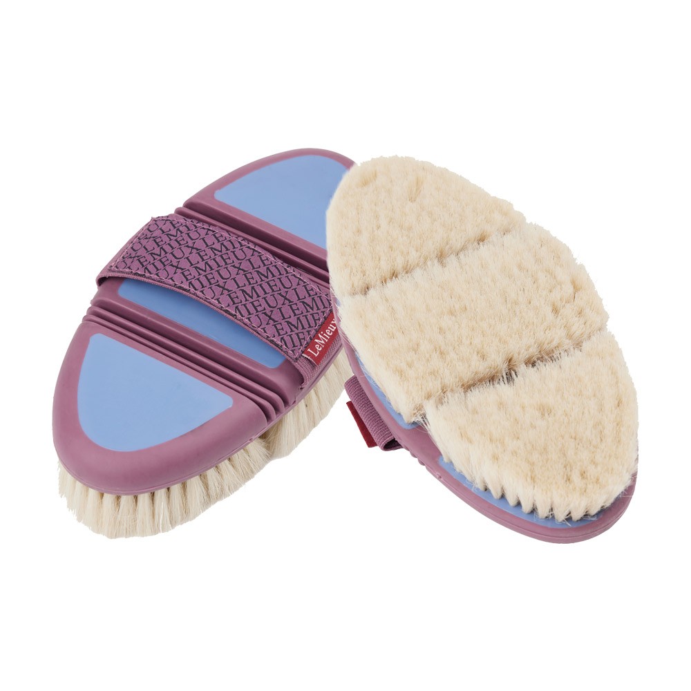 LeMieux LeMieux Flexi Goats Hair Body Brush in Powder Blue
