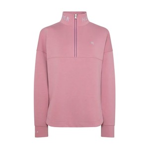 Holland Cooper Holland Cooper Windsor Quarter Zip Sweat in Dawn Pink