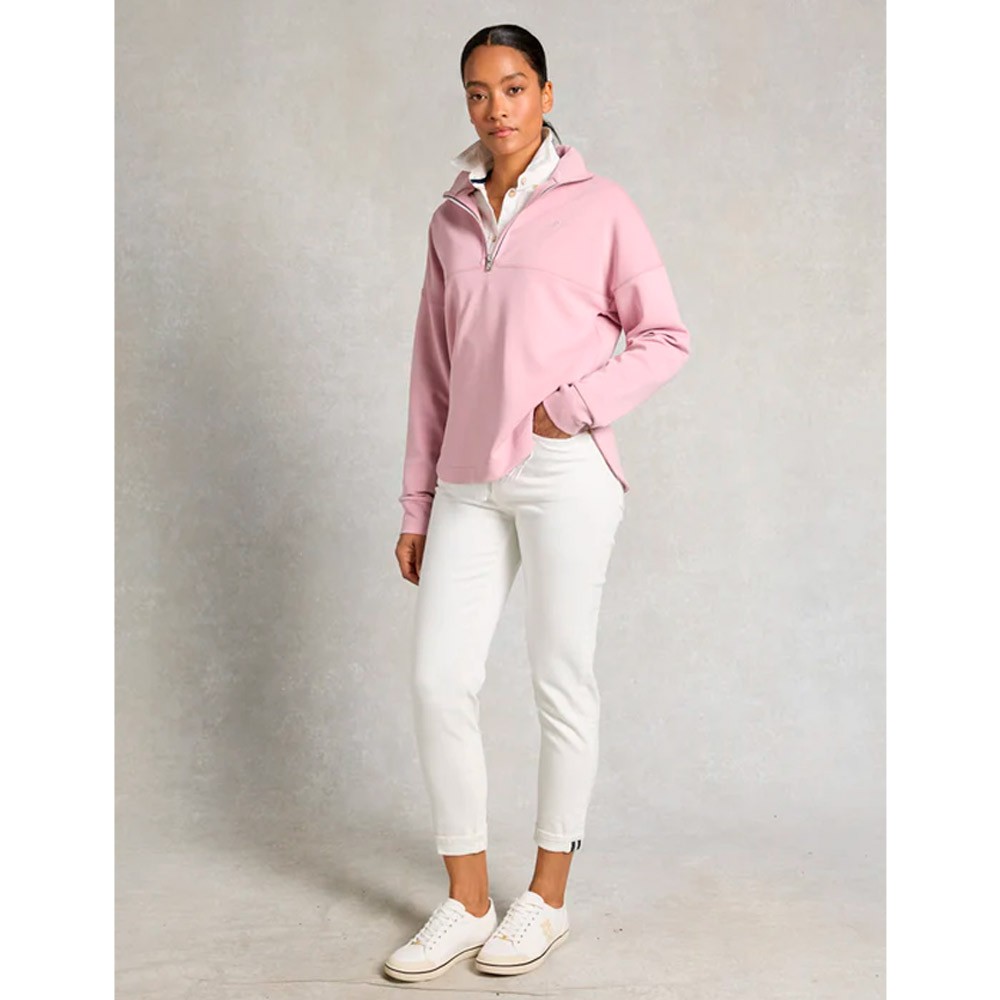 Holland Cooper Windsor Quarter Zip Sweat Pink