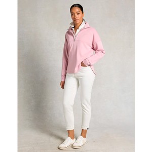Holland Cooper Holland Cooper Windsor Quarter Zip Sweat in Dawn Pink