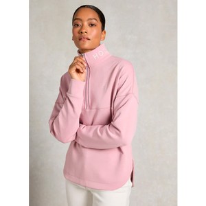 Holland Cooper Holland Cooper Windsor Quarter Zip Sweat in Dawn Pink