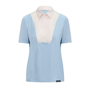 Equetech Equetech AirStride Performance Show Shirt in Light Blue/White