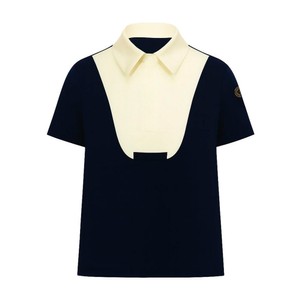Equetech Equetech Junior Elite Short Sleeved Show Shirt in Navy/Cream