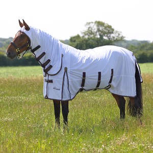 Shires Shires Highlander Plus Combo Fly Rug in White/Black Cherry