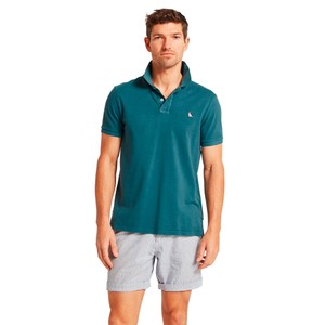 Schoffel Schoffel Mens St Ives Dyed Polo Shirt in Deep Ocean Blue