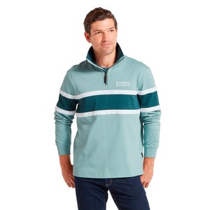 Schoffel Schoffel Exmouth Heritage 1/4 Zip Sweatshirt in Powder Blue