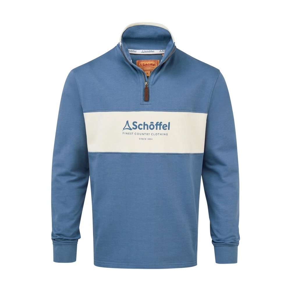 Schoffel Schoffel Trencrom 1/4 Zip Sweatshirt in Vintage Indigo/Stone