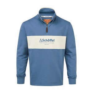 Schoffel Schoffel Trencrom 1/4 Zip Sweatshirt in Vintage Indigo/Stone
