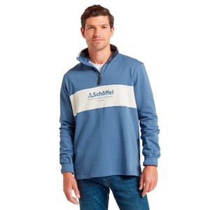 Schoffel Schoffel Trencrom 1/4 Zip Sweatshirt in Vintage Indigo/Stone