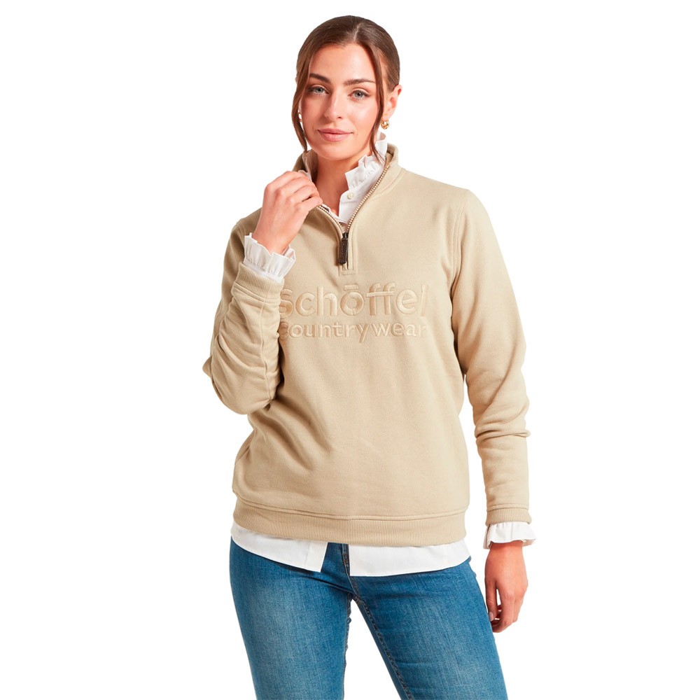 Schoffel Schoffel St Issey 1/4 Zip Sweatshirt in Cobblestone