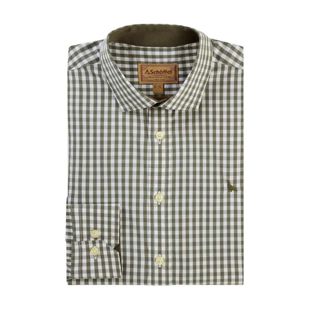 Schoffel Schoffel Thorpeness Tailored Shirt in Beetle Green Check