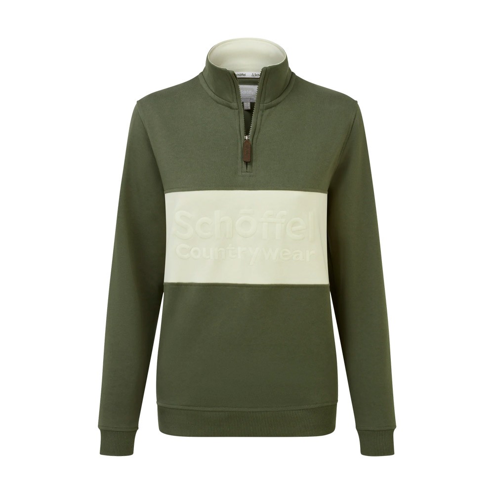 Schoffel Schoffel St Agnes 1/4 Zip Sweatshirt in Beetle Green