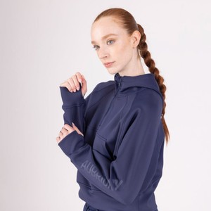 Shires Shires Aubrion React Quarter Zip Hoodie in Midnight