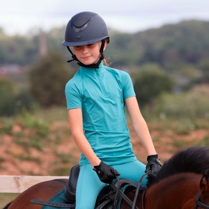 Shires Shires Aubrion React Young Rider Short Sleeve Base Layer in Haze