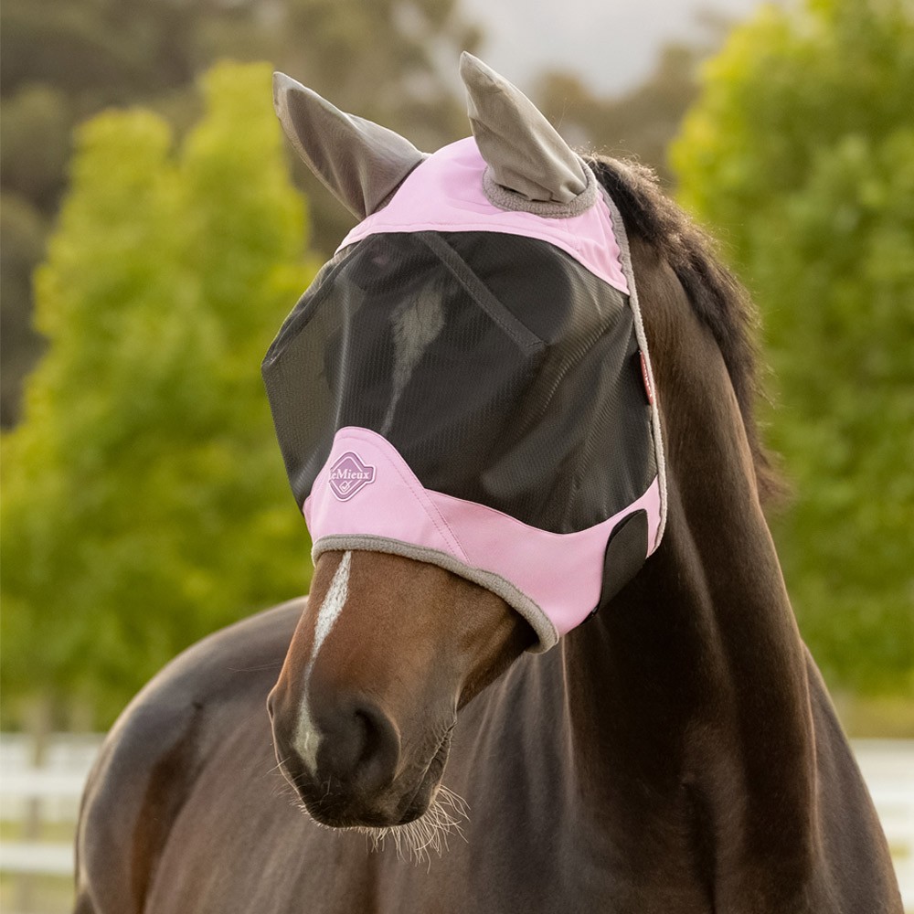 LeMieux Visor Tek Half Fly Mask Pink