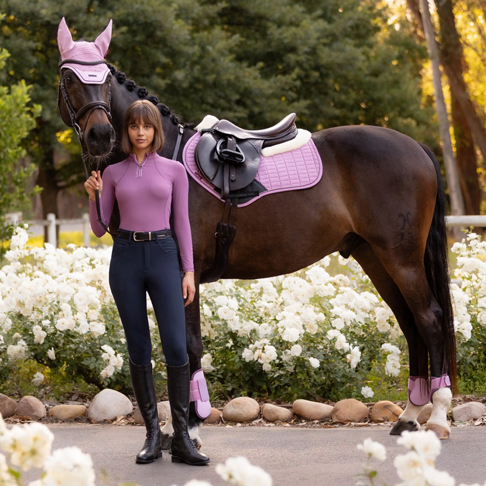 LeMieux Merino+ Suede Classic Close Contact Square Pink