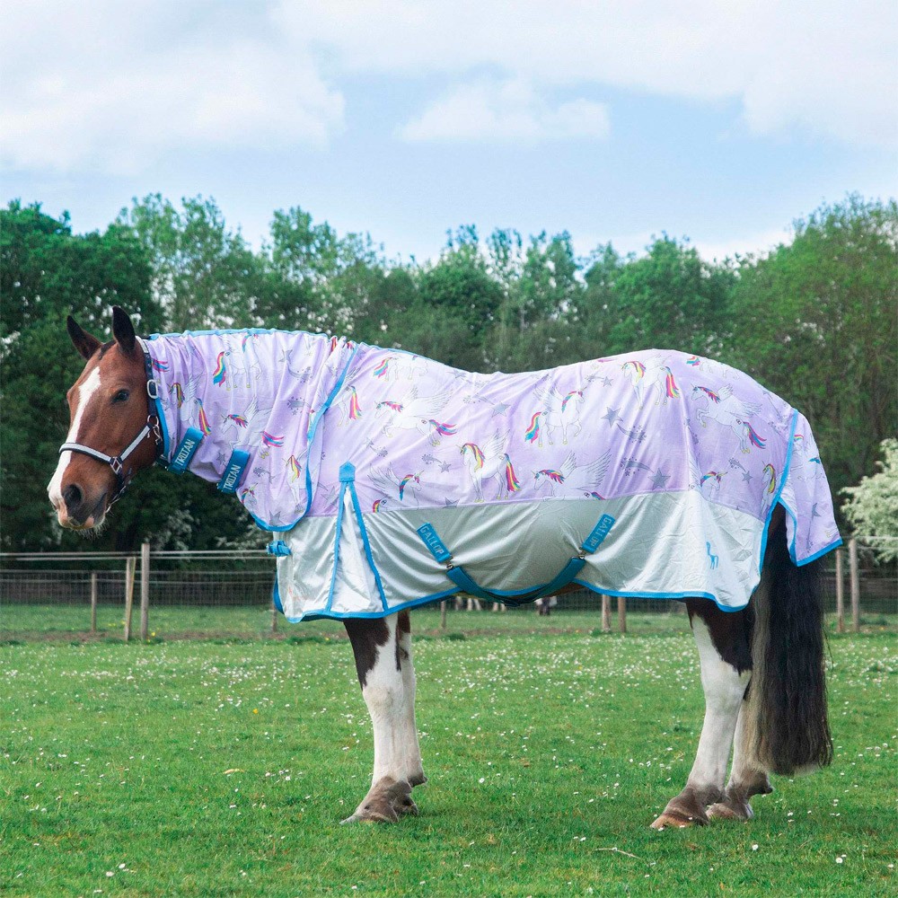 Gallop Gallop Trojan Pegacorn Combo Mesh Fly Rug in Lilac
