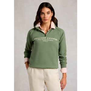Holland Cooper Holland Cooper Sporting Goods Zip Henley in Sage