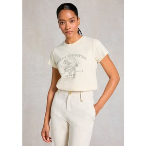 Holland Cooper Holland Cooper Ivy League Tee in Ecru