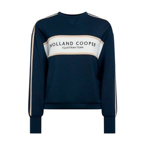 Holland Cooper Holland Cooper Equestrian Crew Neck Sweatshirt in Ink Navy