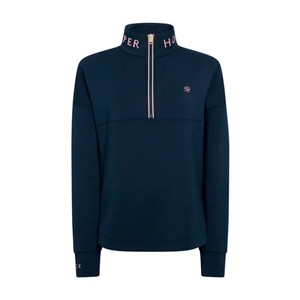 Holland Cooper Holland Cooper Windsor Quarter Zip Sweat in Ink Navy