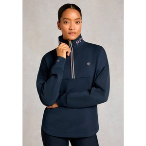 Holland Cooper Holland Cooper Windsor Quarter Zip Sweat in Ink Navy