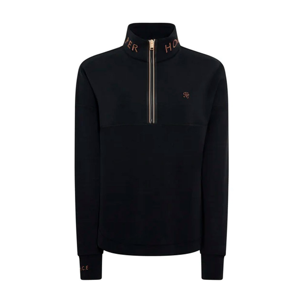 Holland Cooper Holland Cooper Windsor Quarter Zip Sweat in Black