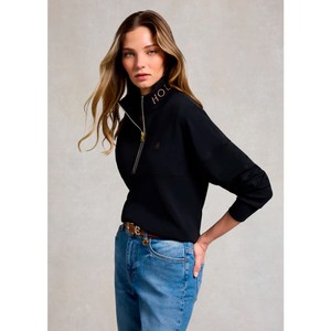 Holland Cooper Holland Cooper Windsor Quarter Zip Sweat in Black