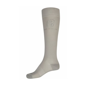 Pikeur Pikeur Rhinestone Logo Knee Socks in Pearl Grey