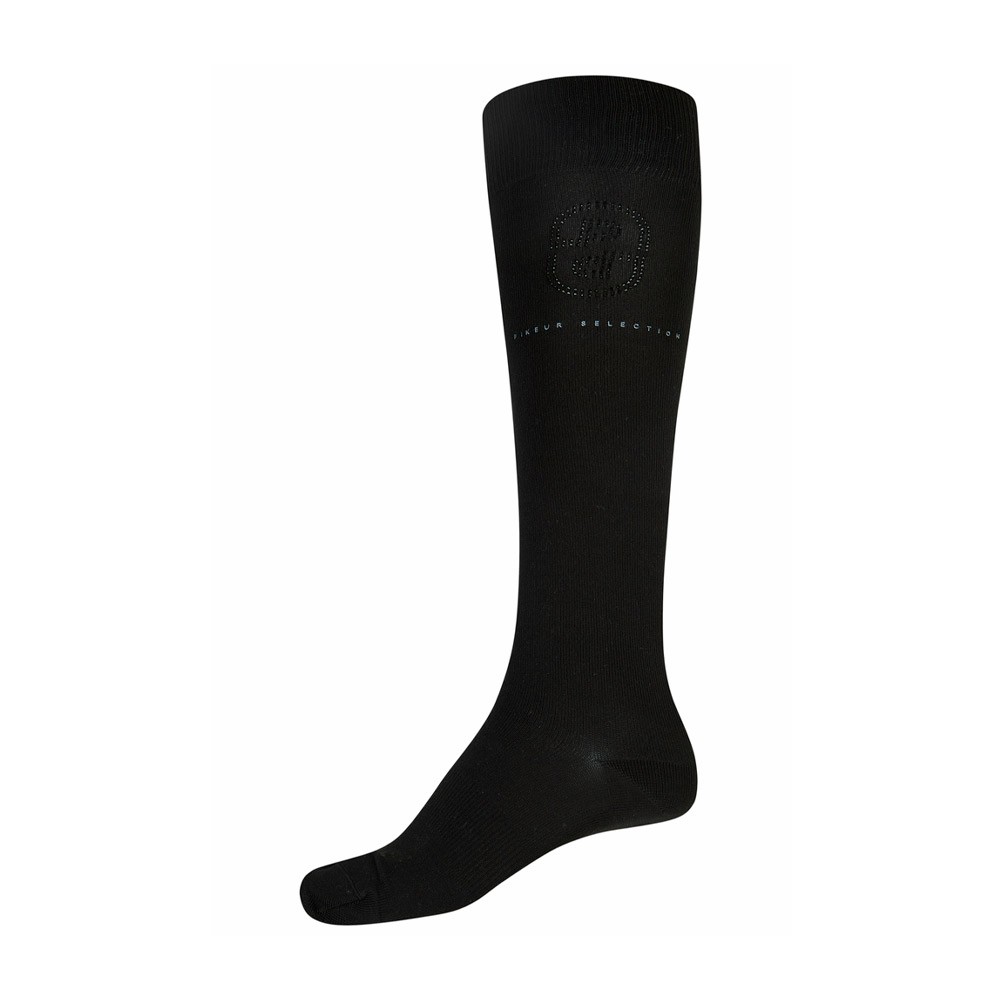 Pikeur Pikeur Rhinestone Logo Knee Socks in Black