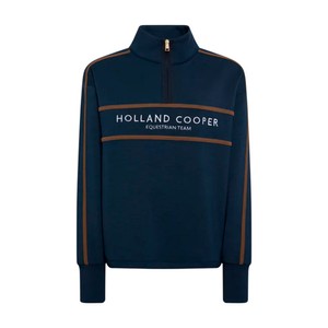 Holland Cooper Holland Cooper Equestrian Quarter Zip Neck Sweat in Ink Navy